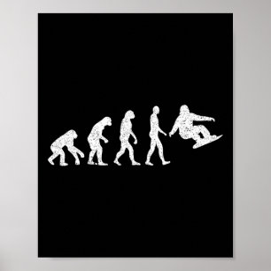 Snowboard Evolution - Snowboarding Älskare Winter Poster