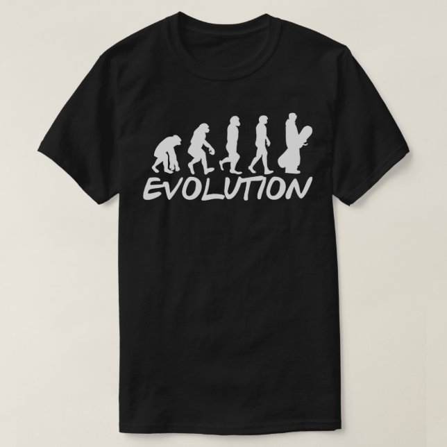 Snowboard Evolution Snowboarding T Shirt (Design framsida)