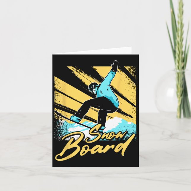 Snowboard Extreme Winter Sports Snowboarder Kort (Framsida)