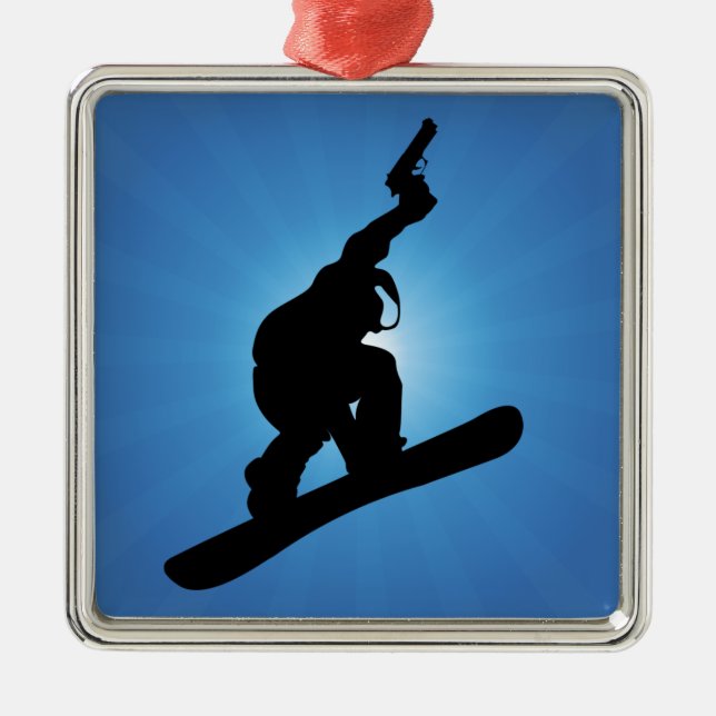 Snowboard-förbud Julgransprydnad Metall (Framsidan)