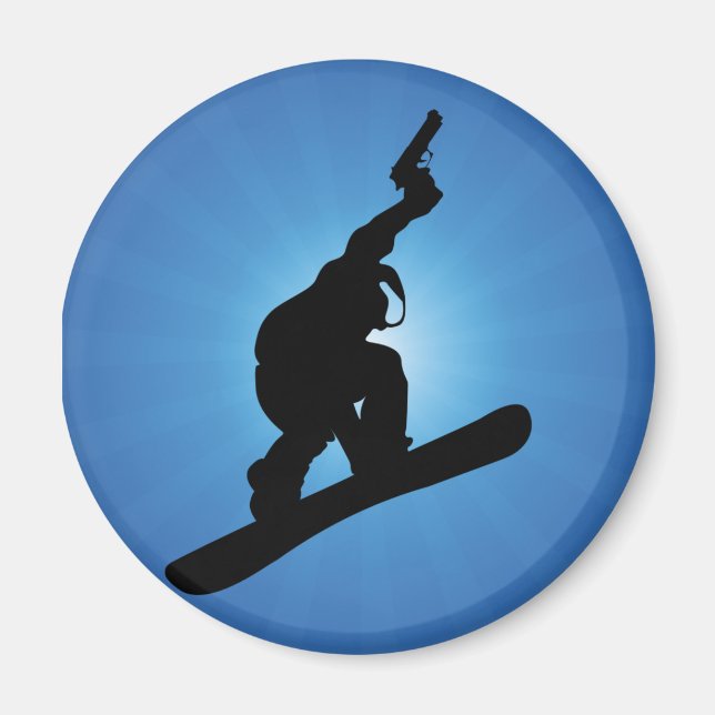 Snowboard-förbud Magnet (Framsidan)