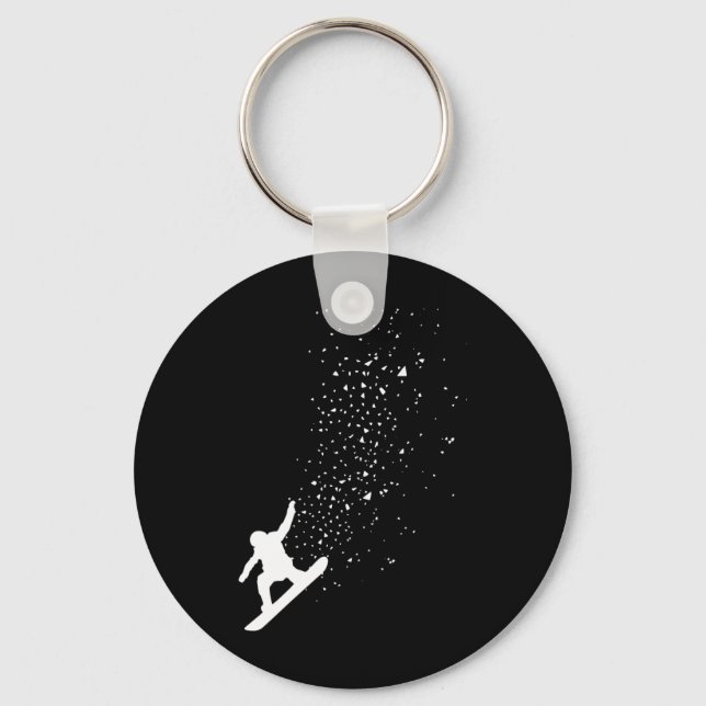 Snowboard Freestyle Snowboarder Gift Nyckelring (Framsida)
