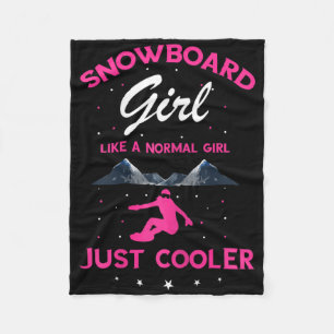 Snowboard Girl Snowboarder Sport Snowboa Fleecefilt