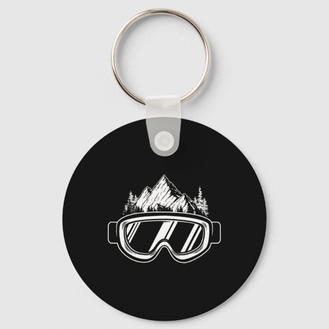 Snowboard Goggles - Wintersport Competition Snowb Nyckelring (Framsida)