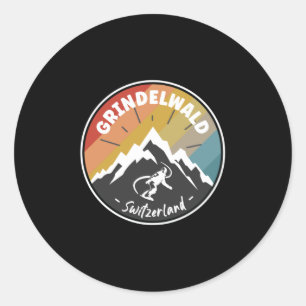 Snowboard Grindelwald Schweiz Runt Klistermärke