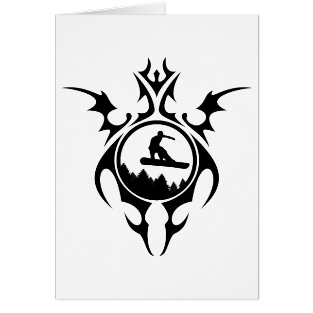 Snowboard. Hälsningskort (Framsidan)