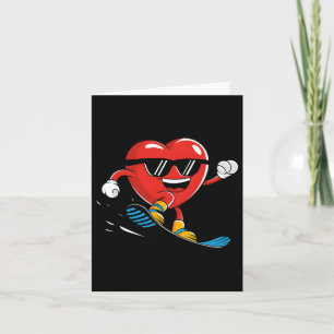 Snowboard Heart Snowboarding Valentines day Boys G Kort