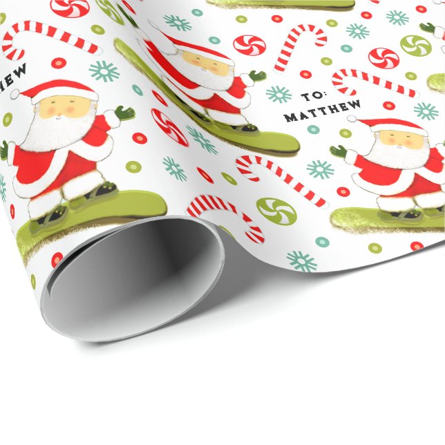 Snowboard-Helgdag-gåva Presentpapper (Rullad Hörn)