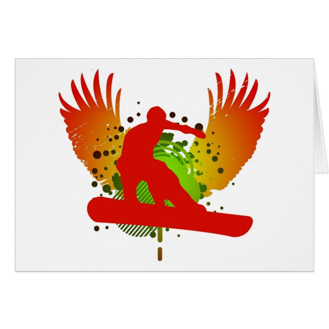 snowboard : hi-fi : hälsningskort (Framsidan Horizontal)