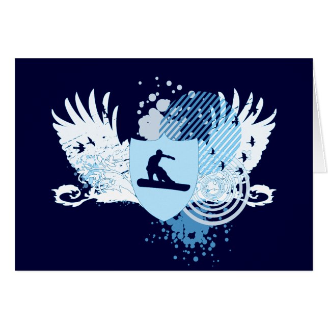 snowboard : hi-fi v.2 : hälsningskort (Framsidan Horizontal)