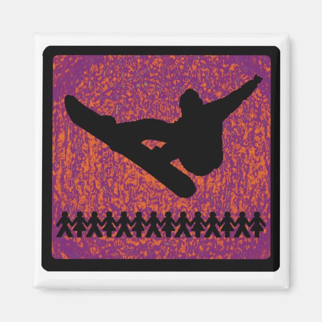 Snowboard Höger ALINE Magnet (Framsidan)