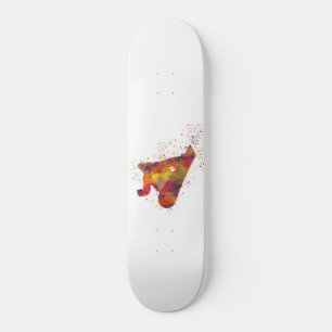 snowboard i akvarell mini skateboard bräda 18,5 cm