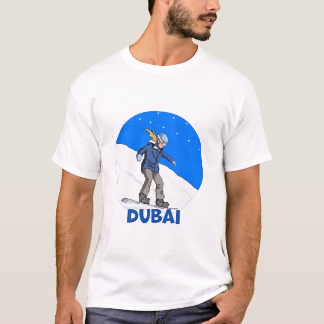Snowboard i Dubai T Shirt (Framsida)