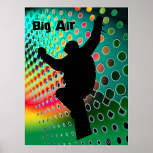 Snowboard i kosmisk Snowstorm Poster