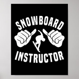 Snowboard Instructions Outfit Snowboarding Mindre Poster