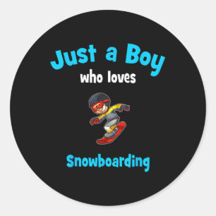 Snowboard Jersey for Boys Children's Snowboarding Runt Klistermärke