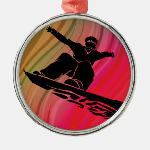 Snowboard-jump Julgransprydnad Metall