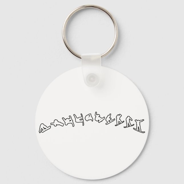 Snowboard-jump Nyckelring (Framsida)