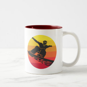 Snowboard Jump Retro Två-Tonad Mugg