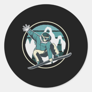 SNOWBOARD JUMP RUNT KLISTERMÄRKE