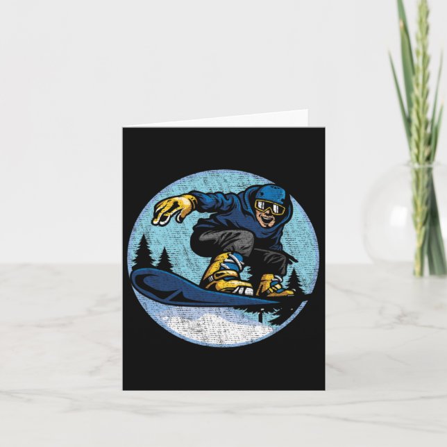 Snowboard Jump Snö Mountain Winter Sport Snowboar Kort (Framsida)