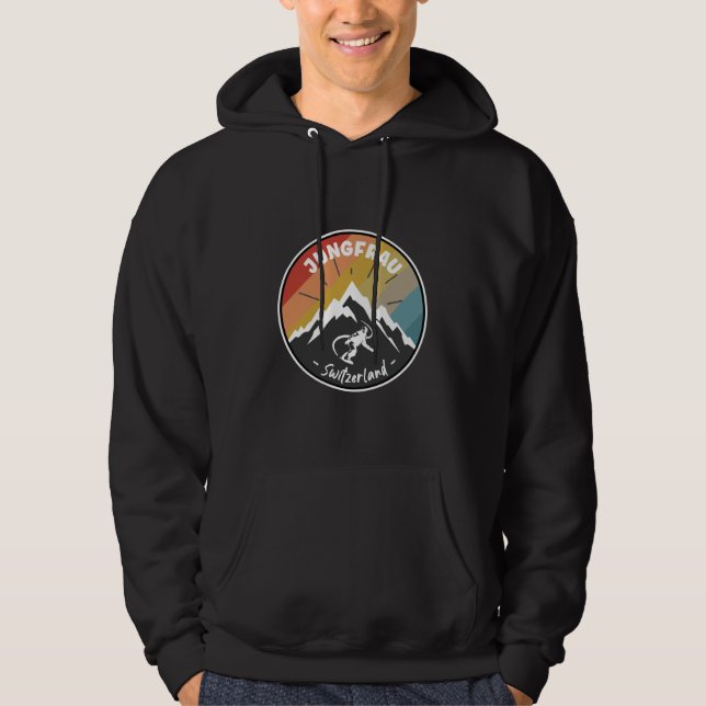 Snowboard Jungfrau Schweiz Hoodie (Framsida)