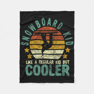 Snowboard Kid Funny Snö Female Snowboarding and S Fleecefilt