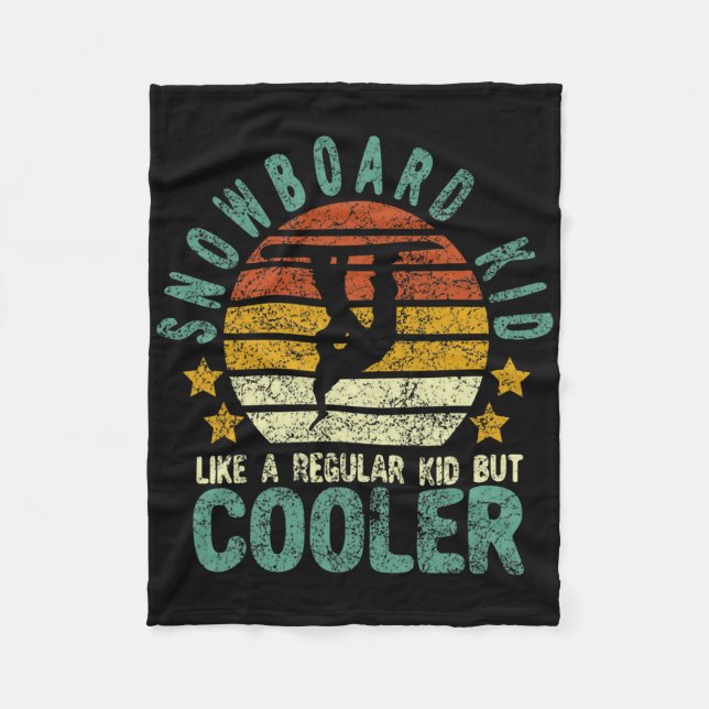 Snowboard Kid Funny Snö Female Snowboarding and S Fleecefilt (Framsidan)