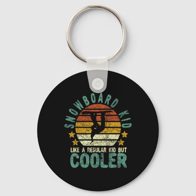 Snowboard Kid Funny Snö Female Snowboarding and S Nyckelring (Framsida)
