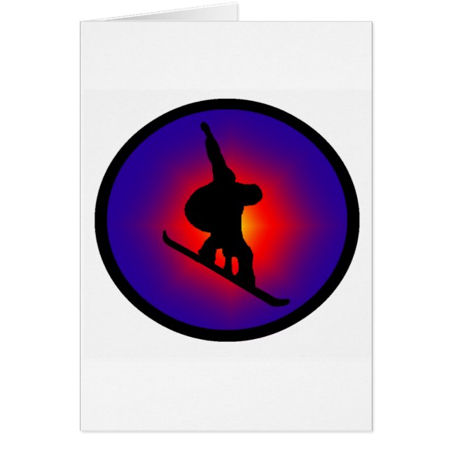 Snowboard konsten hälsningskort (Framsidan)