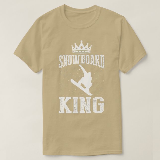 Snowboard Kung Snowboarder Funny Snö Boarding Lov T Shirt (Design framsida)