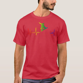 Snowboard LGBTQ Heartslag LGBTQIA for Snowboarder T Shirt