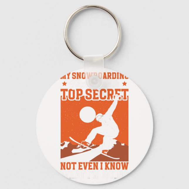 Snowboard Lusnyj Min sollombord-teknik Nyckelring (Framsida)