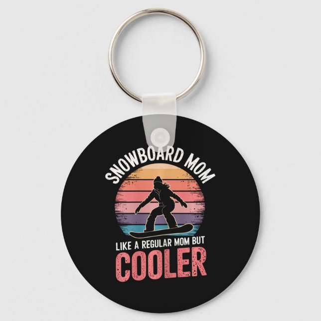 Snowboard Mamma Coola Mor Snowboarder 1 Nyckelring (Framsida)