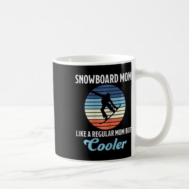 Snowboard Mamma Coola Mor Snowboarder Kaffemugg (Höger)