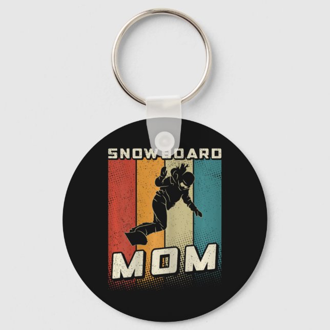 Snowboard Mamma Snowboarding Mor Snowboarder Mamma Nyckelring (Framsida)