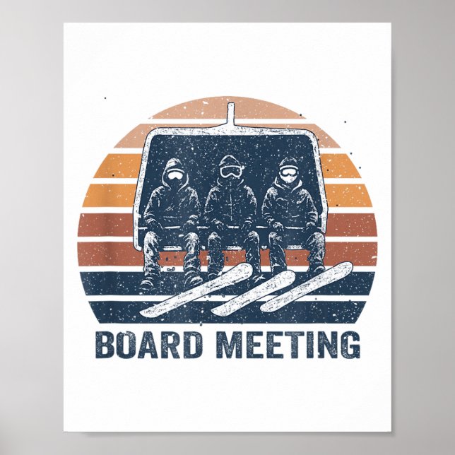 Snowboard Meeting Snowboarding Vacation Skiing  Poster (Framsidan)