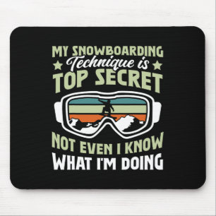 Snowboard, min softabattteknik är topphemlig musmatta