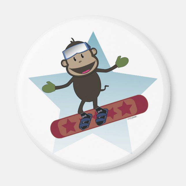 Snowboard Monkey magnet (Framsidan)