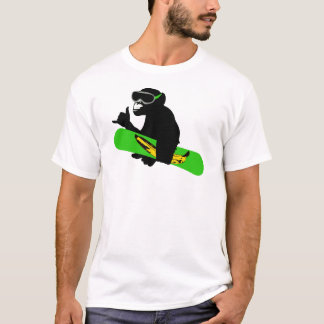 snowboard monkey t shirt