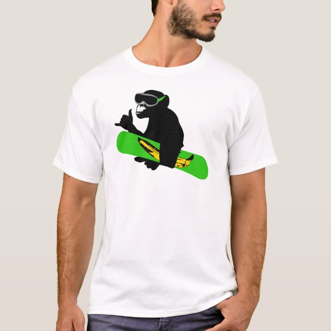 snowboard monkey t shirt (Framsida)