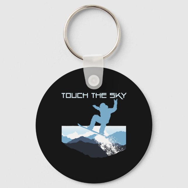 Snowboard Mountain Snowboarding Freestyle Touch Nyckelring (Framsida)