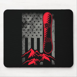 Snowboard Mountas American Flagga Winter Sport Top Musmatta