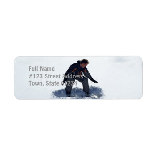 Snowboard Ollie Return-adressetikett Returadress Etikett