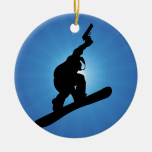 Snowboard Outlaw Julgransprydnad Keramik