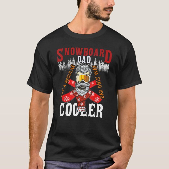 Snowboard Pappa Cute Winter Snowboarding T Shirt (Framsida)