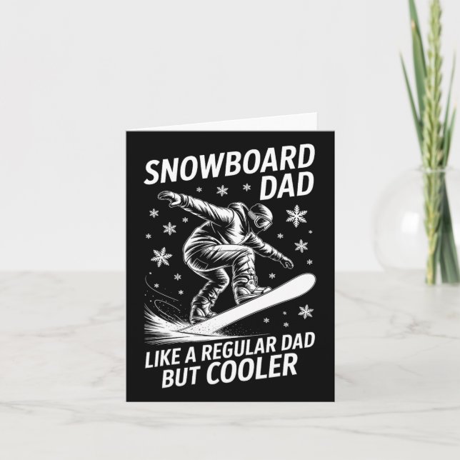 Snowboard Pappa Funny Snowboarder Kort (Framsida)