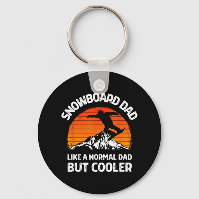 Snowboard Pappa men Cooler Snowboar Pappa Snowboar Nyckelring (Framsida)