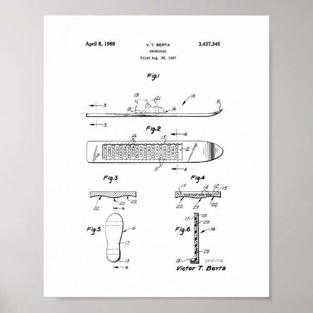 Snowboard-patent Poster (Framsidan)