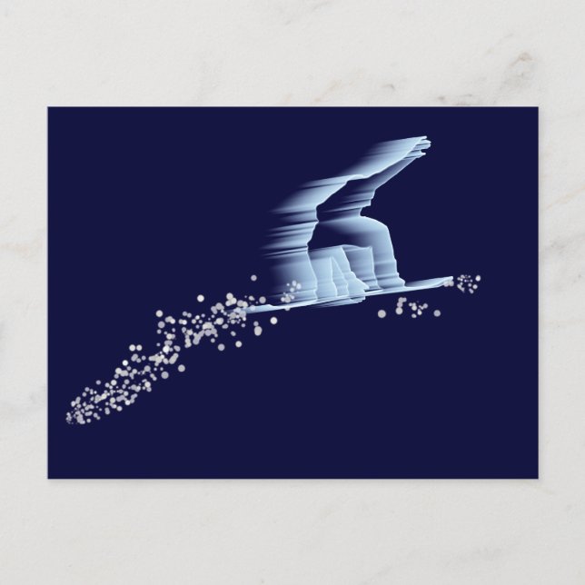 Snowboard-postkort Vykort (Framsida)